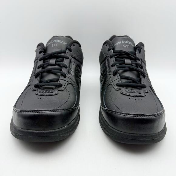 New Balance Womens 577 Walking Sneakers US 9 Wide Black Leather Athletic NIB - Picture 6 of 13